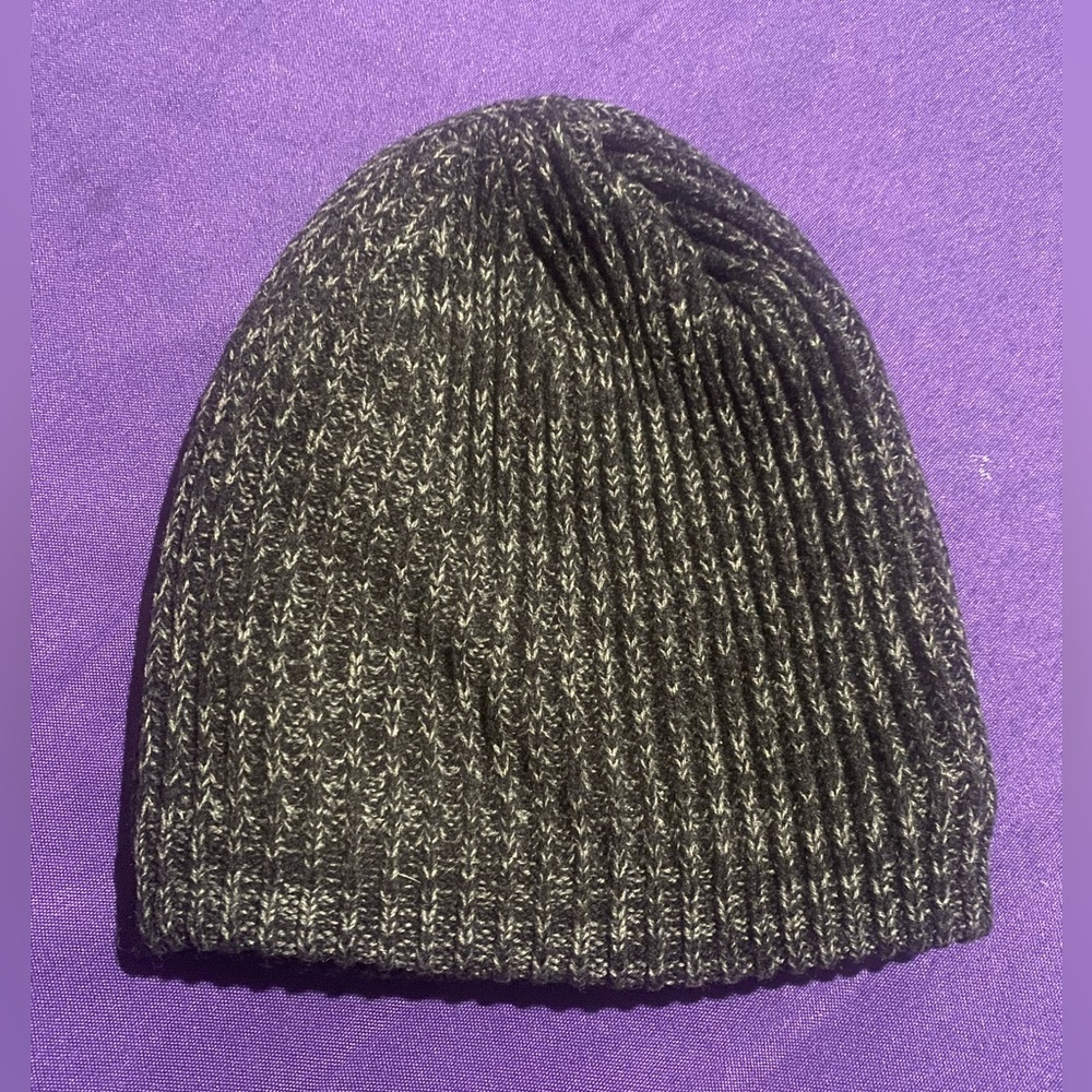 Black and Gray Knit Beanie